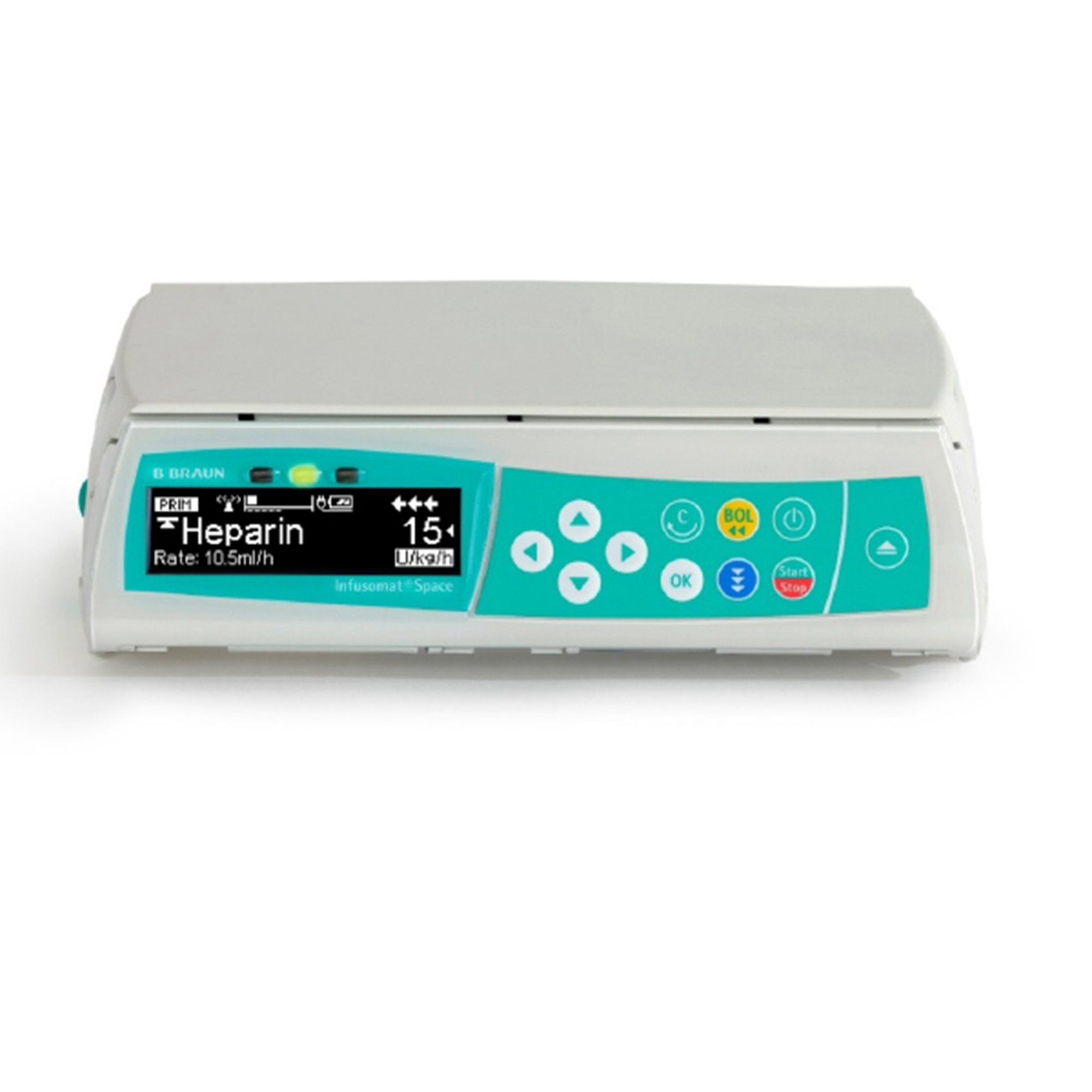 Pump Large Volume Infusion Pump Infusomat® Space® NiMH Rechargeable Battery Linear Peristaltic NonWireless 0.1 to 9999 mL Volume 0.1 to 1200 mL / Hr. Flow Rate by B Braun Medical, Inc.  ID 639-003